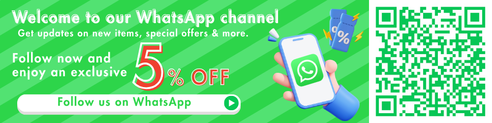Follow us on WhatsApp! Get updates on new items and special offers