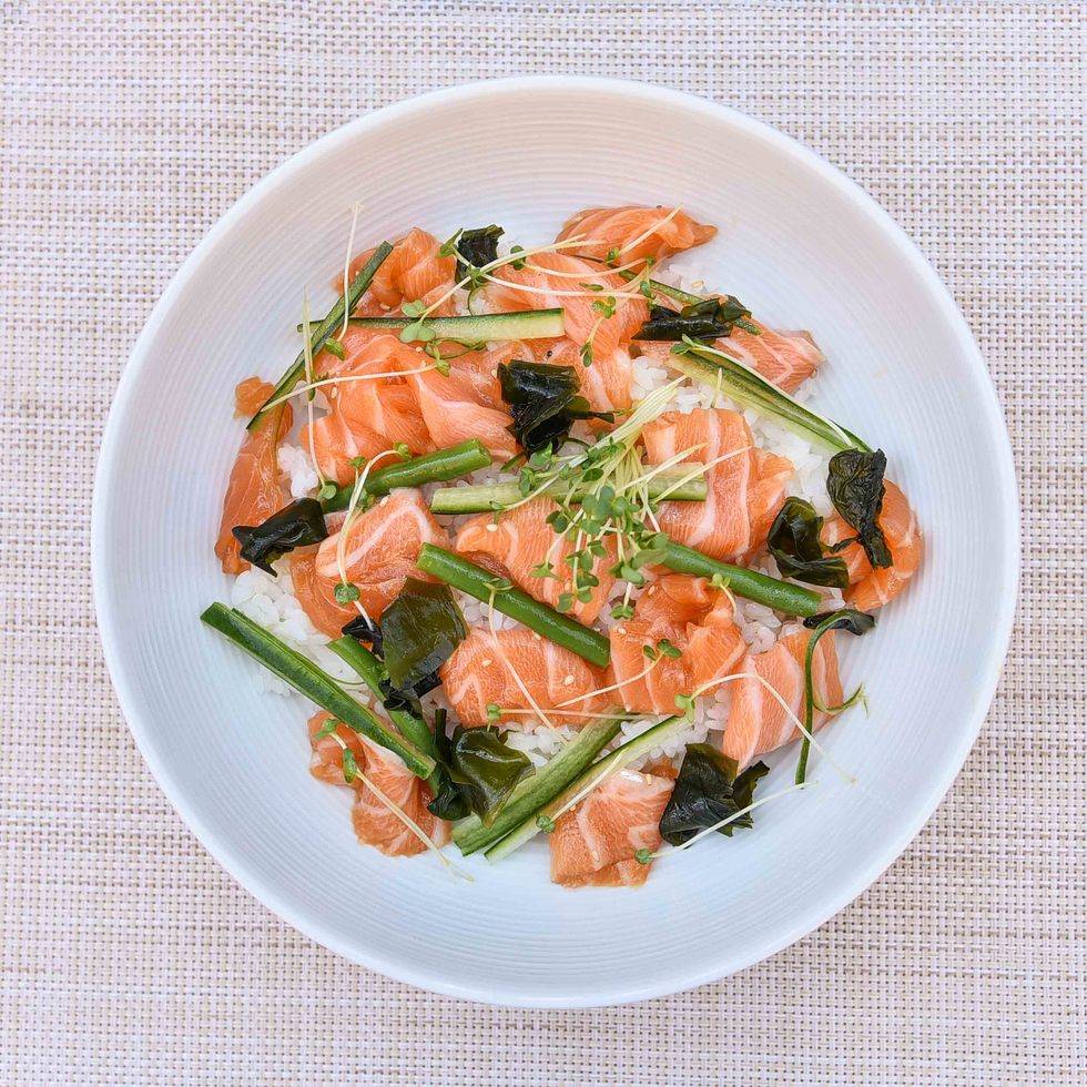 Salmon and Seaweed Chirashi (Japanese Poke Bowl) (GF)