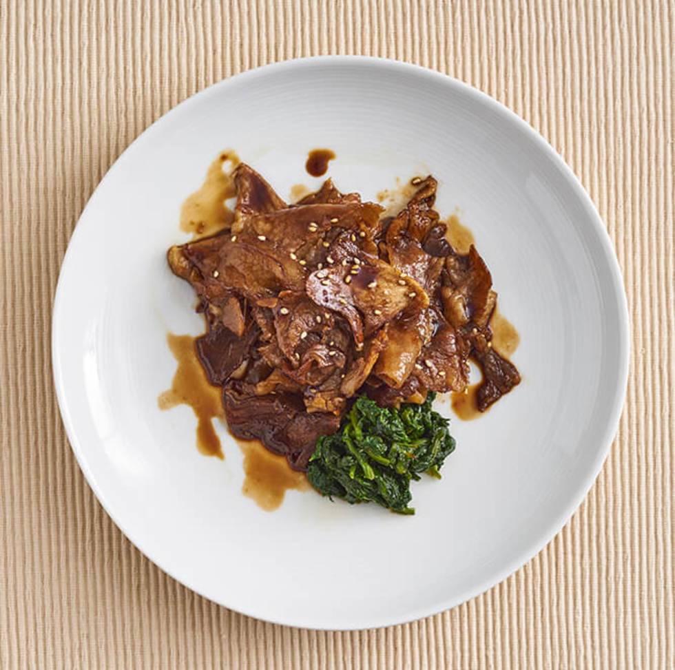 Pork Balsamic Yakiniku/ 薄切り豚肉のバルサミコ焼肉
