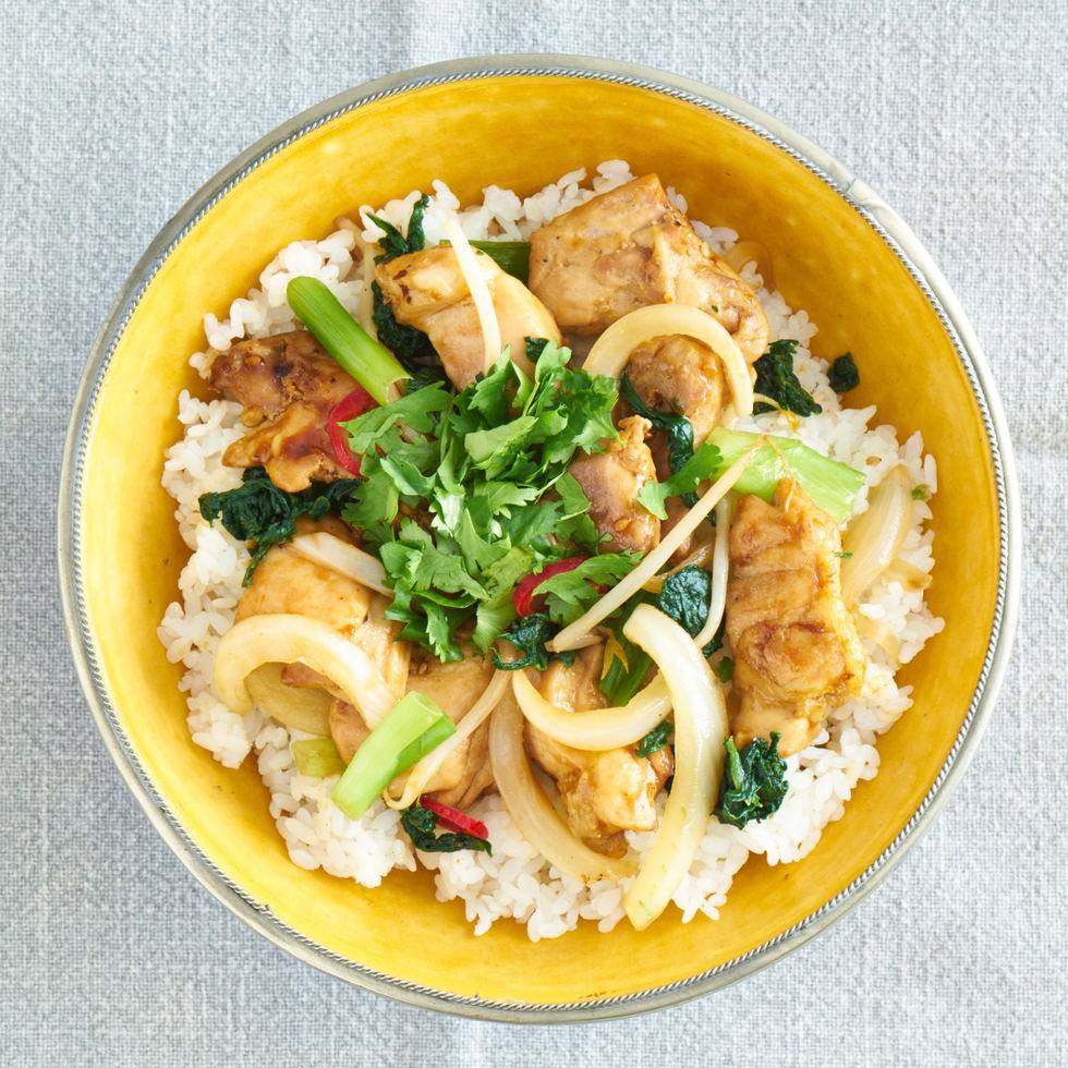 Chicken Teriyaki with Fresh Chilli and Coriander Bowl