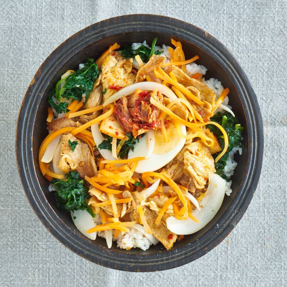 Pork and Vegetable Bowl (Mixed Bibimbap Bowl)