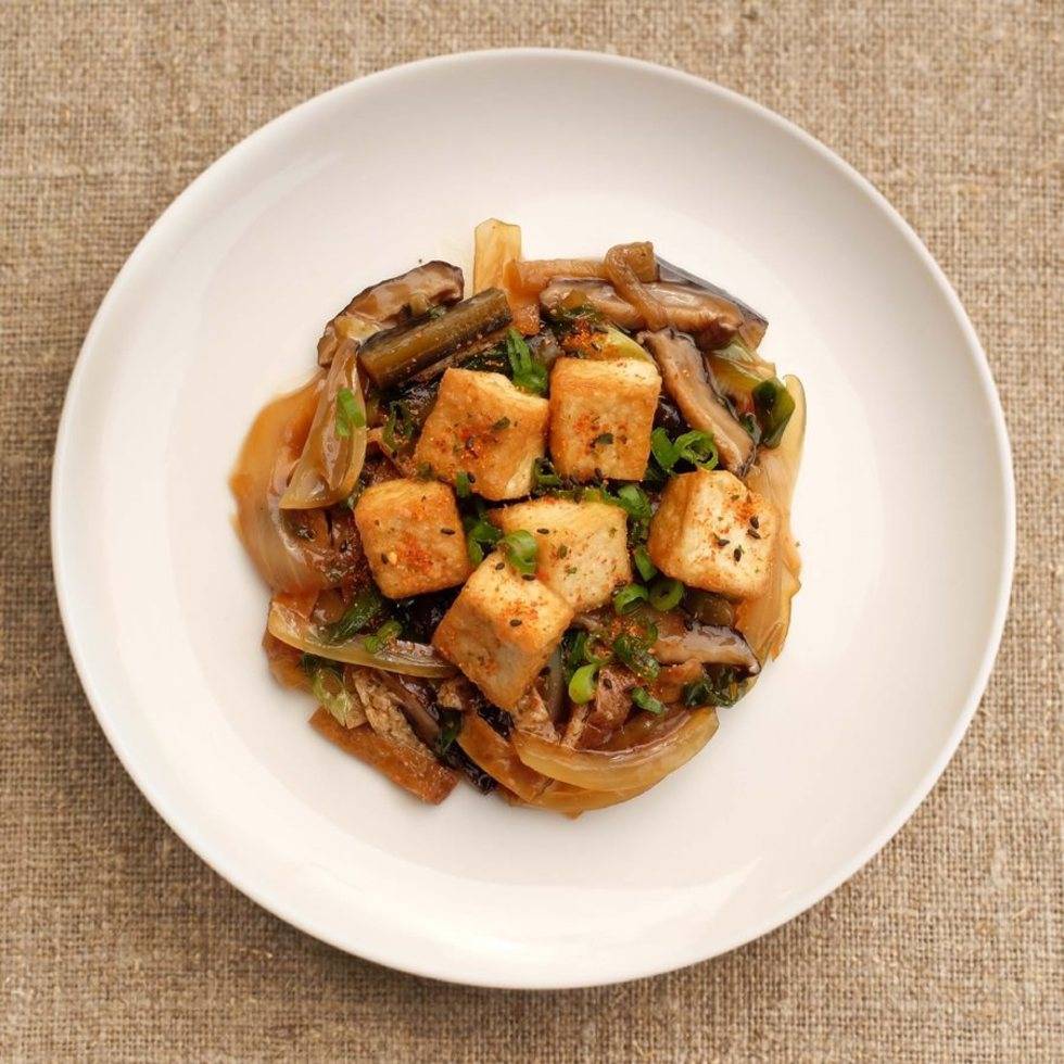 Tofu Sukiyaki (Ve)/ 厚揚げ豆腐のすき焼き風