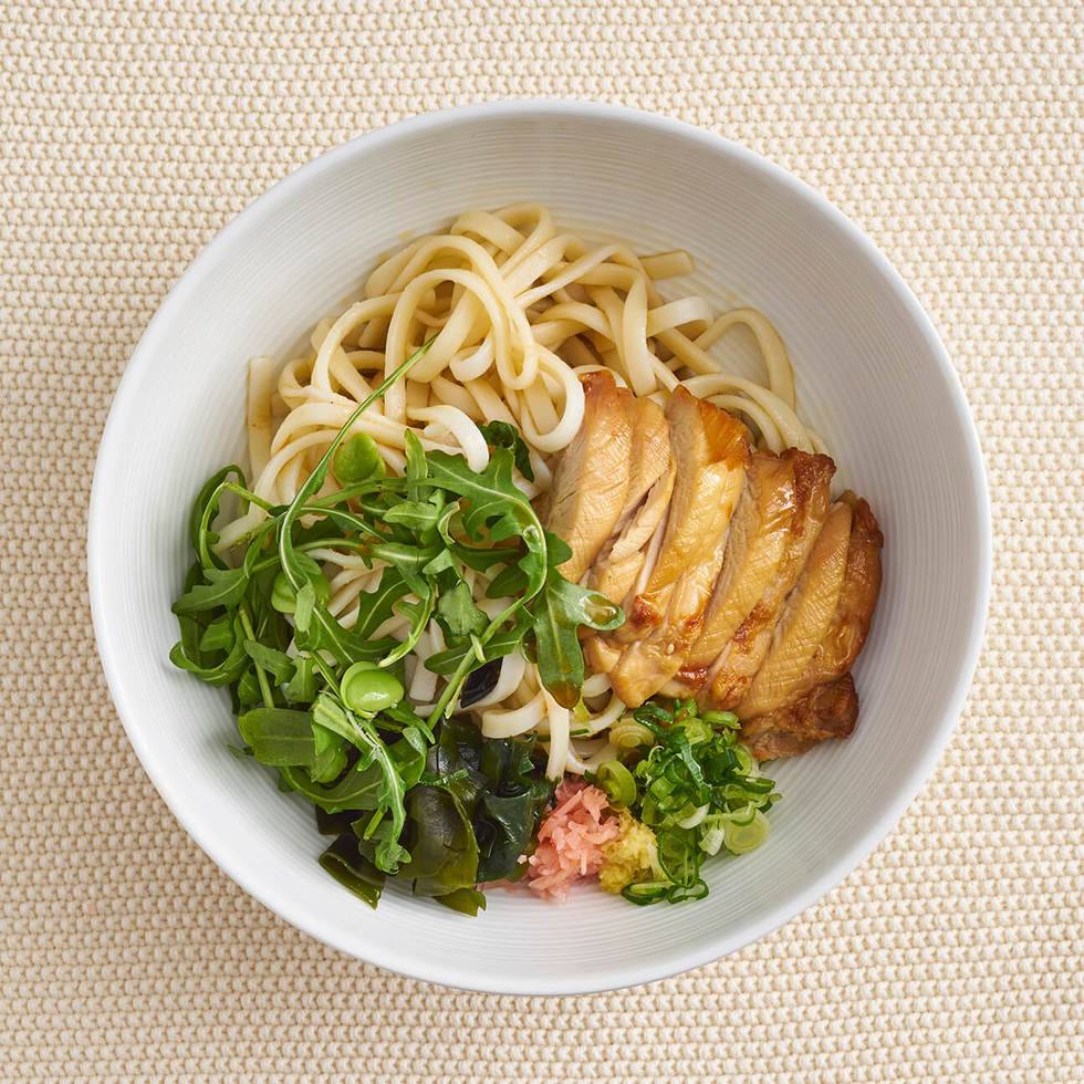 Sanuki Udon Noodle (Chilled, From Japan)/ 讃岐うどん 鶏の醤油漬け焼き添え(うどん製造地: 香川県)
