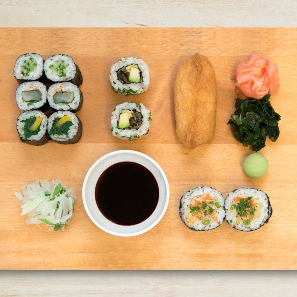 Hand-made Vegetarian Sushi Selection (V)