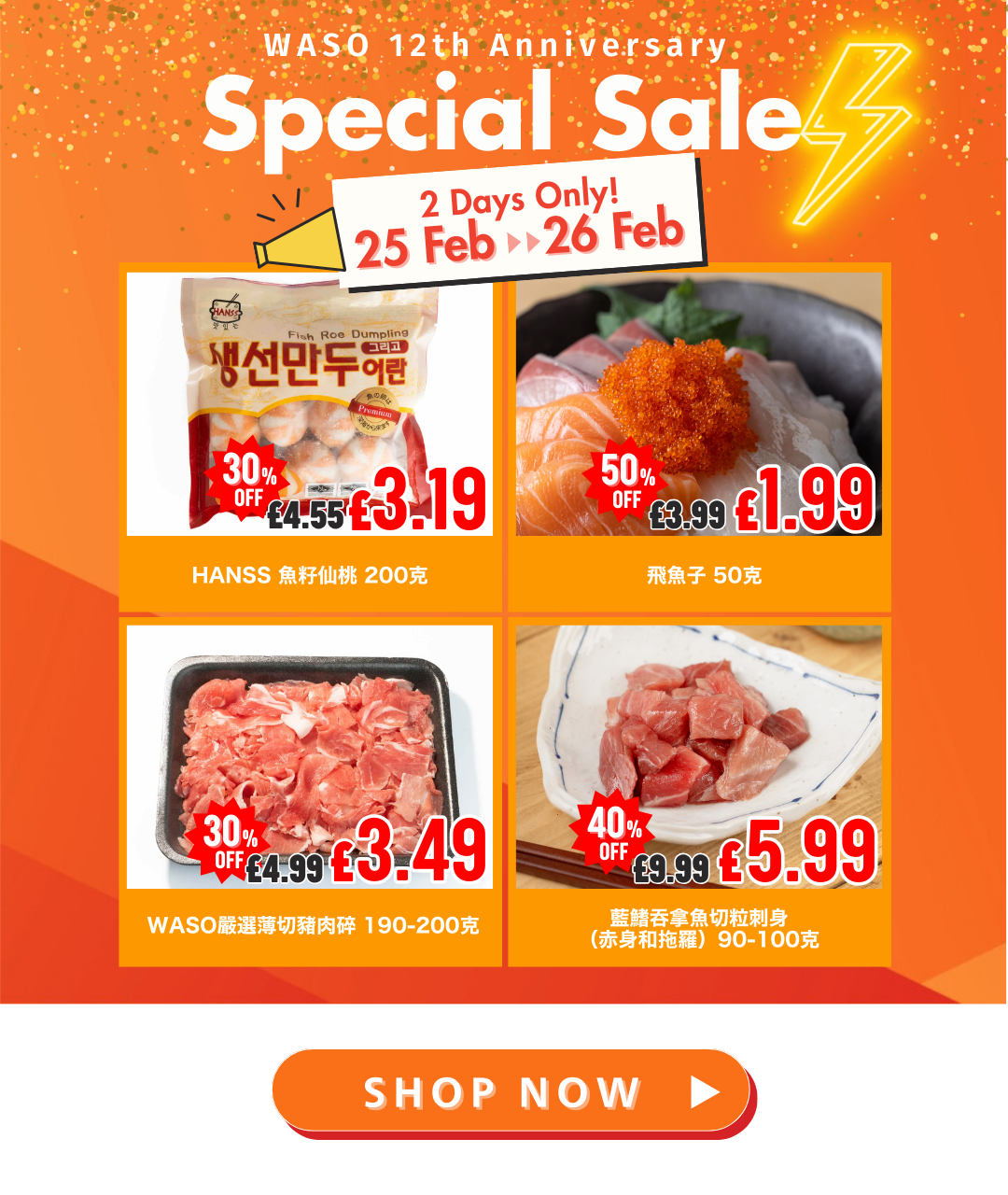 12th Anniversary Special Sale