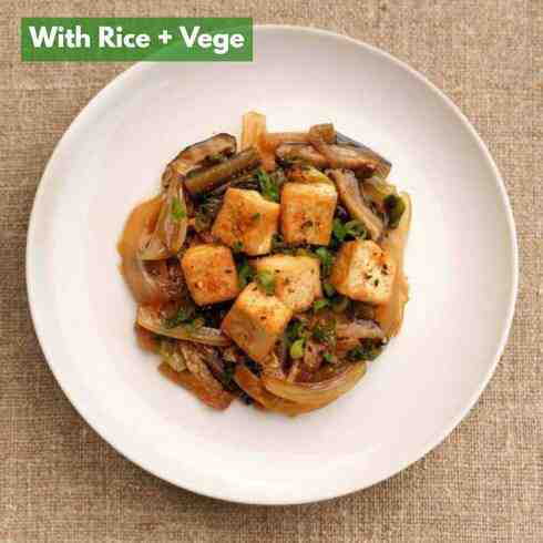 豆腐のすき焼き風（ご飯・野菜・漬物付） 