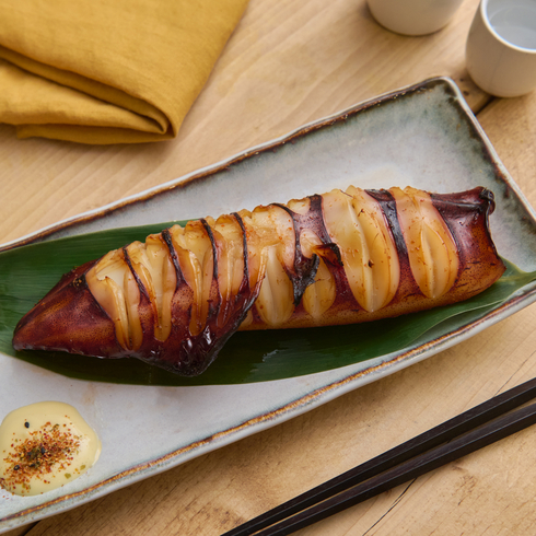 Soy Sauce Grilled Whole Squid 200-250g by Nobu Sakaguchi (15 years at a Michelin starred)