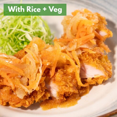 チキンカツのみぞれだれ添え（ご飯・野菜・漬物付）