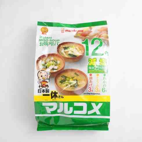 マルコメ 一休さん 減塩みそ汁 12食分 (油あげ3食、とうふ3食、わかめ6食）