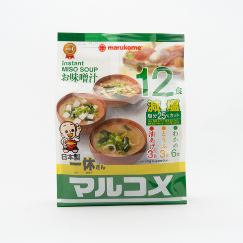 Marukome 一休 減鹽味噌湯 12份（油炸豆腐3份、豆腐3份、海帶6份）