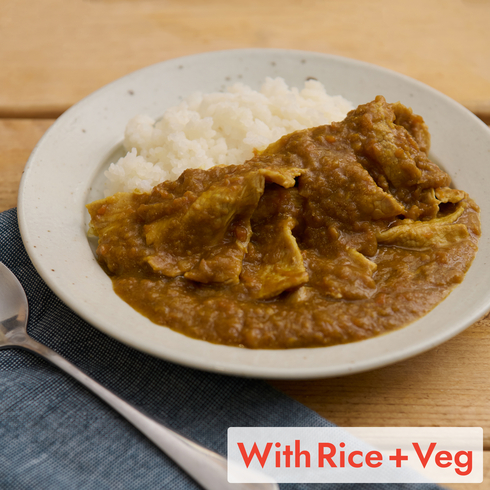 Medium Spicy Thinly Sliced Pork Curry (with Rice) 