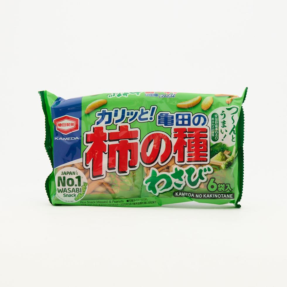 龜田 柿種米菓 山葵味 173克（6袋裝）