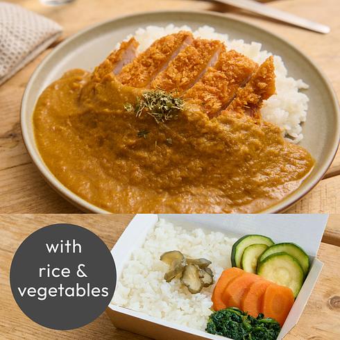 函館産昆布だしのとんかつカレー (白ご飯付き）