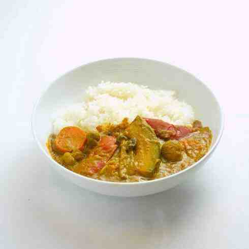Mushroom & Veg Curry with Homemade Stock (without Rice)