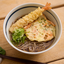 海老天と野菜かき揚げ蕎麦