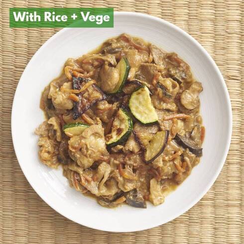 薄切り豚肉のゆず胡椒味噌炒め（ご飯・野菜・漬物付）