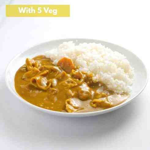 Medium Spicy Thinly Sliced Pork Curry (+ 5 Veg without Rice)