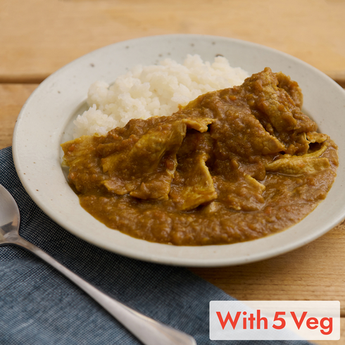 Medium Spicy Thinly Sliced Pork Curry (+ 5 Veg without Rice)