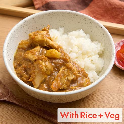 たっぷり野菜のお子様向け甘口チキンカレー 190g （ご飯・お野菜5種付）