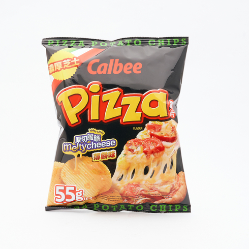 Calbee Pizza Flavour Ridged Potato Crisps 55g (Hong Kong) 