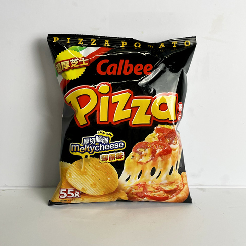 Calbee Pizza Flavour Ridged Potato Crisps 55g (Hong Kong) 
