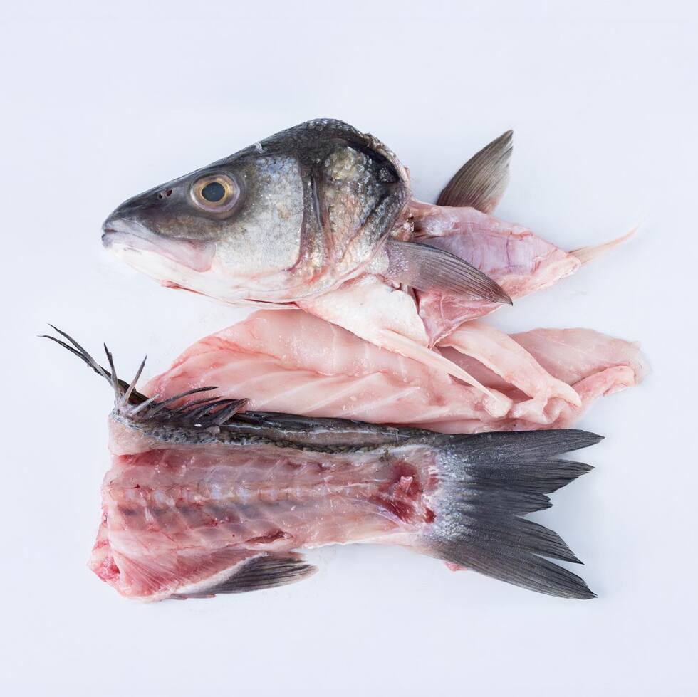 Sea Bass Head & Bones 340-500g by Nobu Sakaguchi (15 years at a Michelin star)
