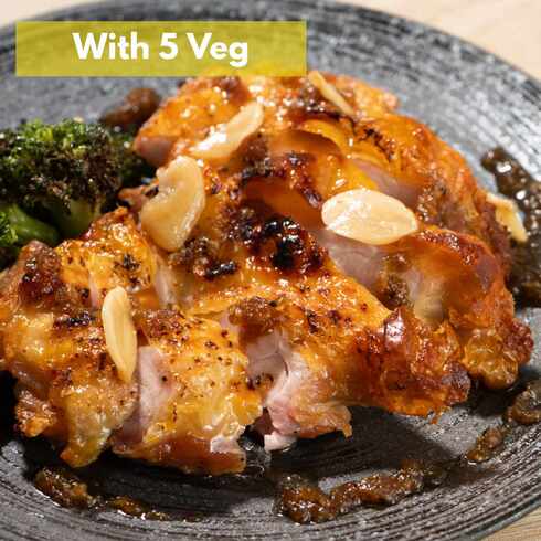 Chicken Garlic Steak  (+5 veg)