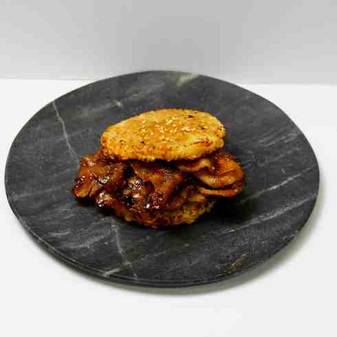 Pork BBQ Home-made Rice Burger