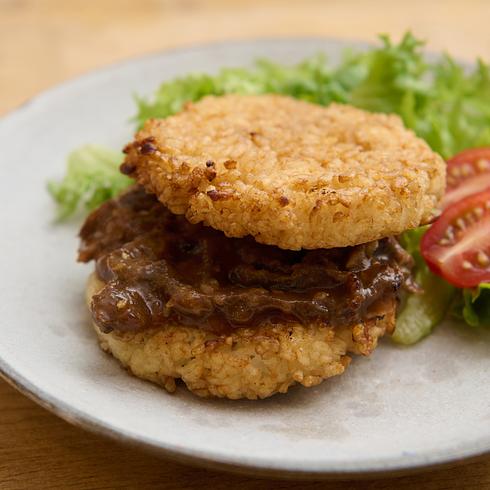 Beef Pepper Home-made Rice Burger