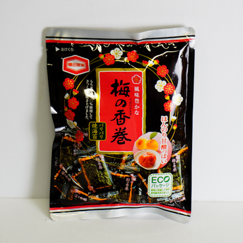 Kamedaseika Seaweed Wrapped Plum Rice Crackers