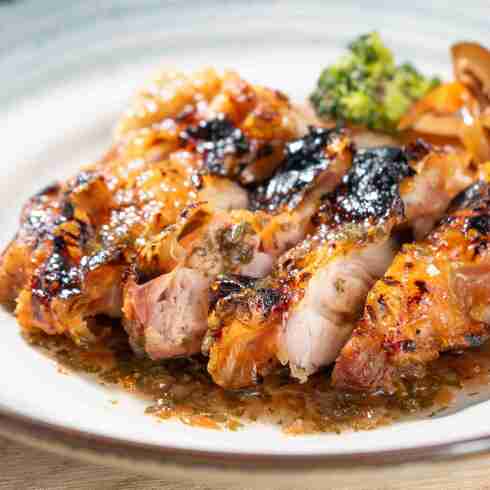 Grilled Chicken with Plum and Shiso Sauce 