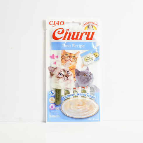 Inaba Churu Tuna- lick-able puree treat for cats (4 x 14g) 