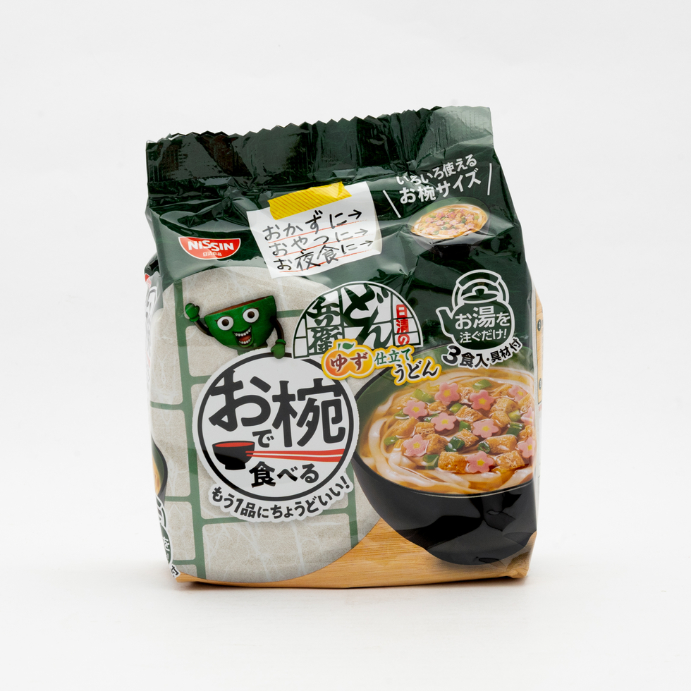 Nissin Owan de Taberu Donbei Udon Pack Yuzu Flavour 3pcs x 30g