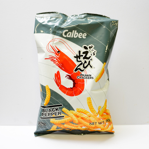 Calbee Prawn Crackers Black Pepper Flavor 90g