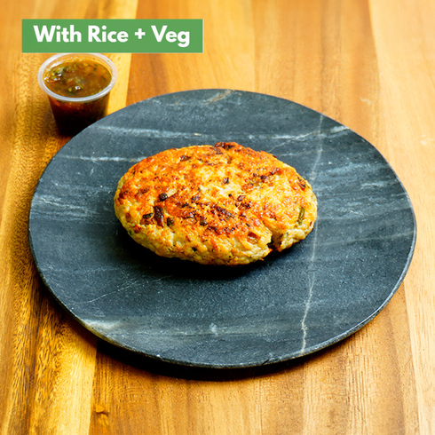 Chicken Hamburg Steak With Shiso Sauce (+Rice & Veg)