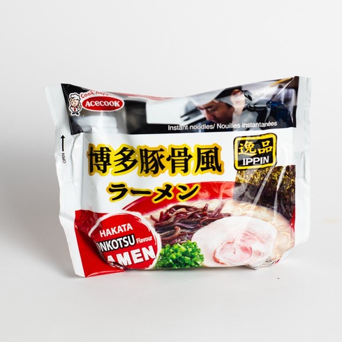 エースコック　逸品　袋麺シングルパック　とんこつ味