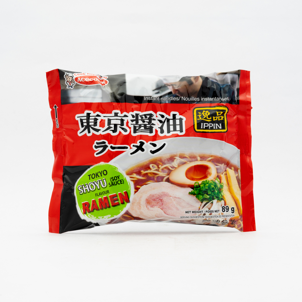 エースコック　逸品　袋麺シングルパック　しょうゆ味