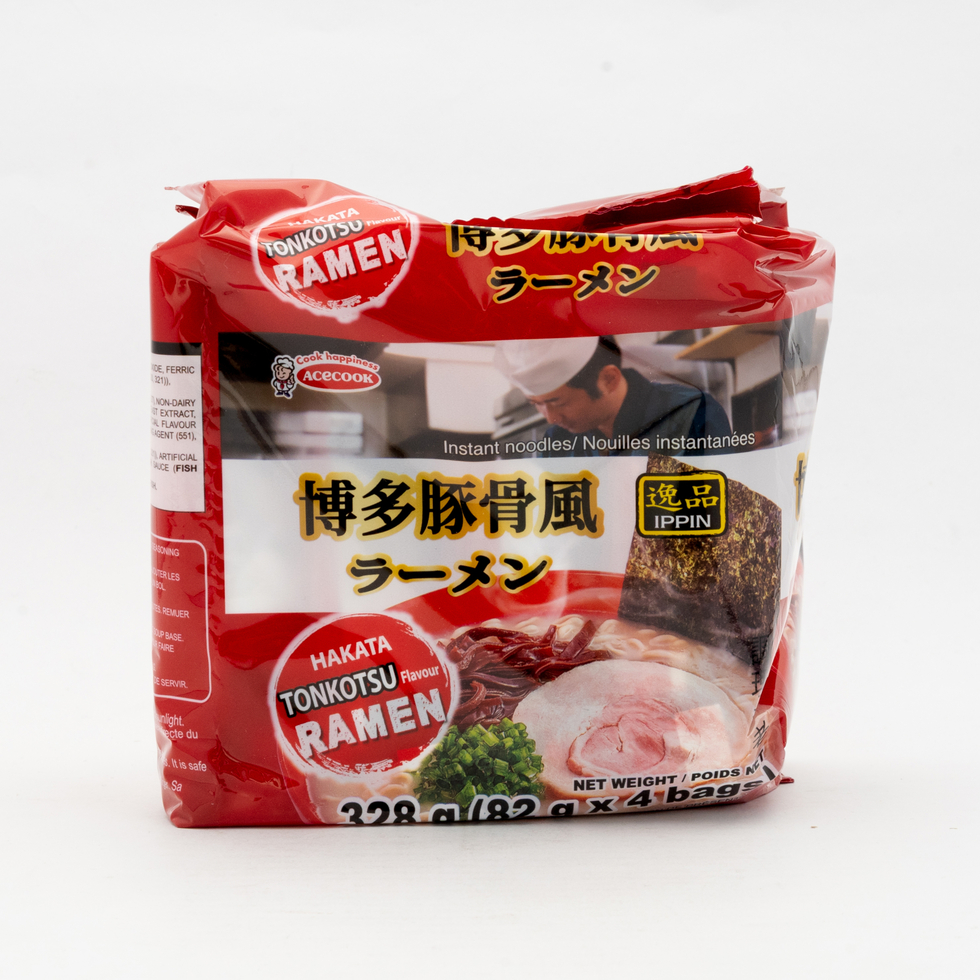 エースコック　逸品　袋麺マルチ　とんこつ味 328G(4P)