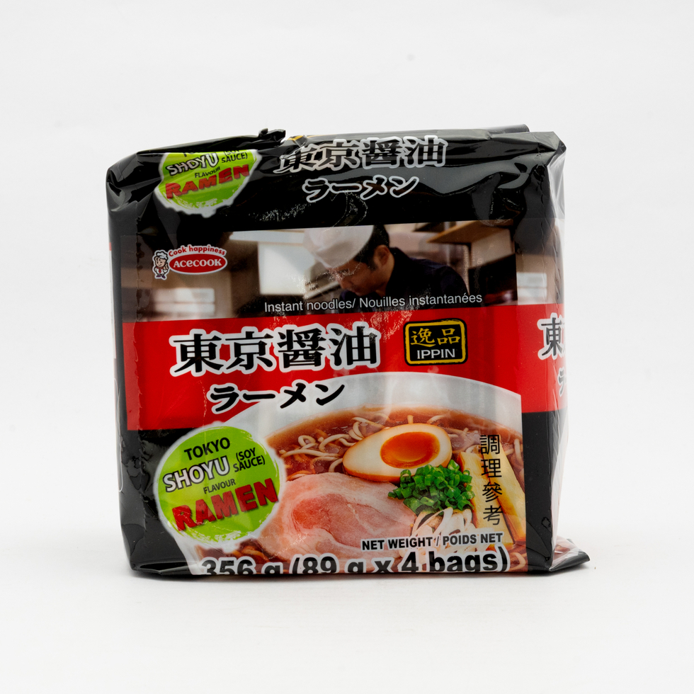 エースコック　逸品　袋麺マルチ　しょうゆ味  356g (89gX4P)
