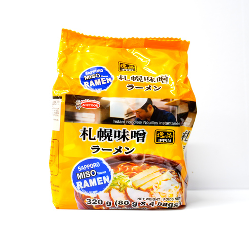 ACECOOK IPPIN INS NOODLES BAG MISO FLAVOUR 320g (4 x 80g)