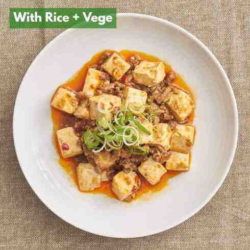 Japanese-style Mapo Tofu (+Rice & Veg)