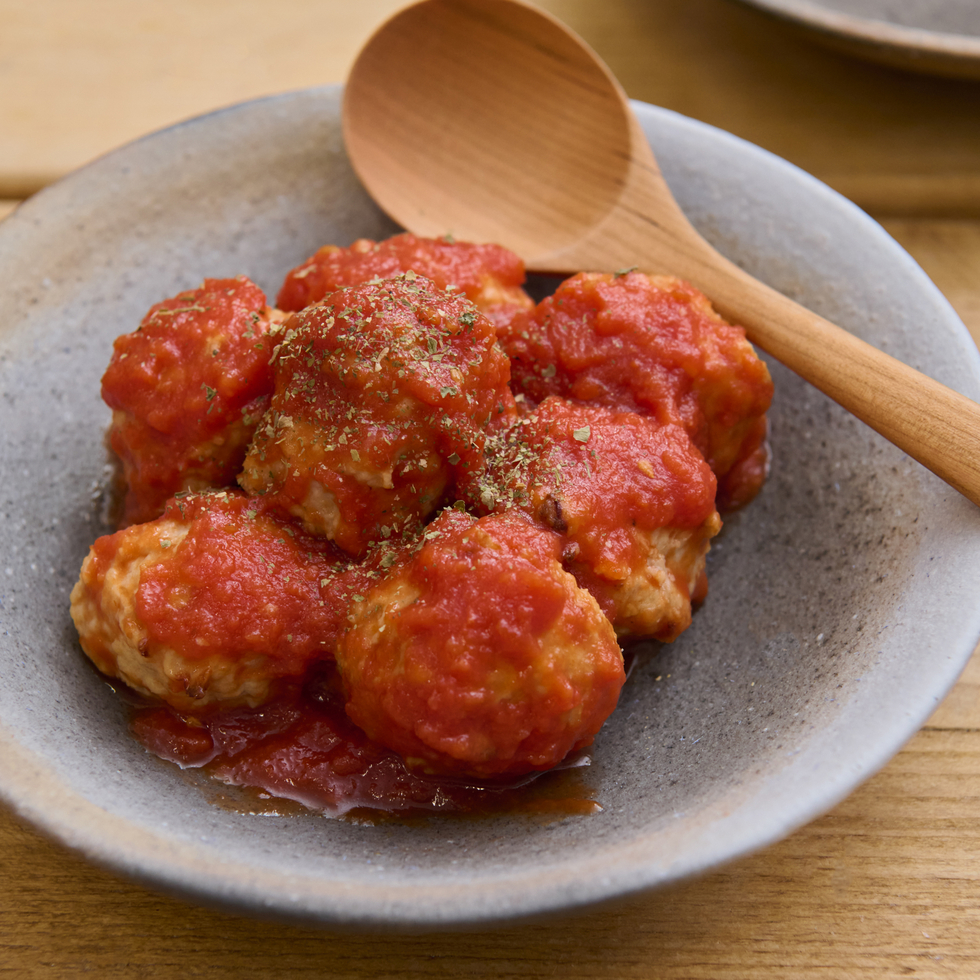 Fluffy Tsukune in Tomato Sauce For 2