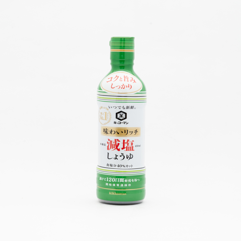 Kikkoman Anytime Fresh Rich Flavor Reduced-Salt Soy Sauce 450ml