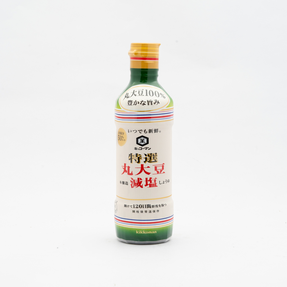 Kikkoman Anytime Fresh Premium Selected Whole Soybean Reduced-Salt Soy Sauce 450ml