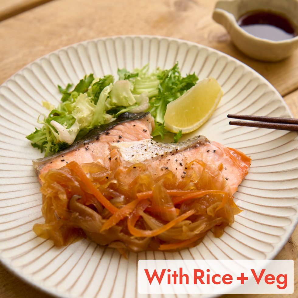 Ponzu Salmon (+Rice & Veg)