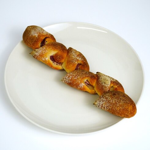 Handmade Twisted French Bread Roll with Bacon by Ai Fukuoka (Head Pastry Chef of a Royal Warrant Restaurant)