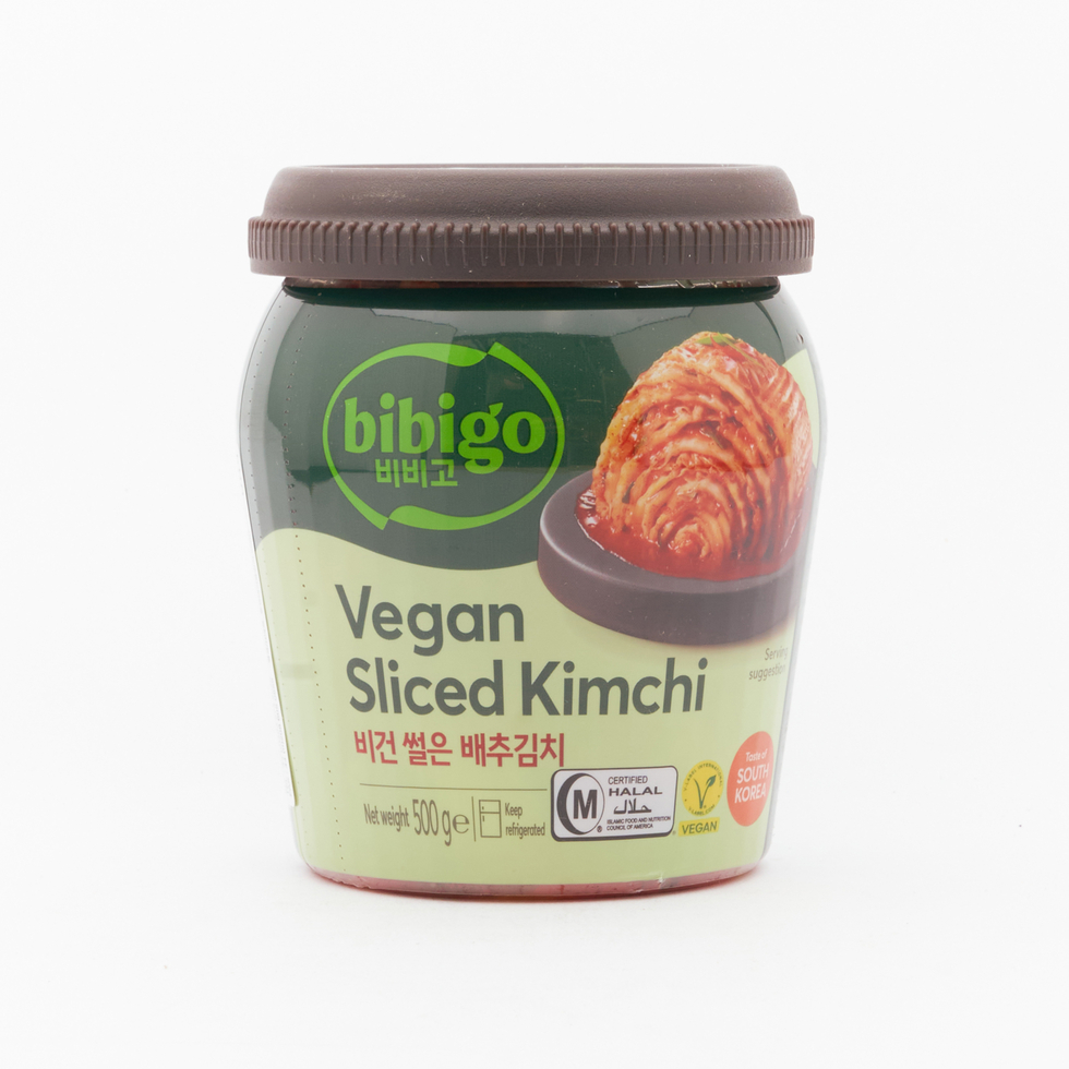 CJ Bibigo Vegan Sliced Kimchi in Jar 500g