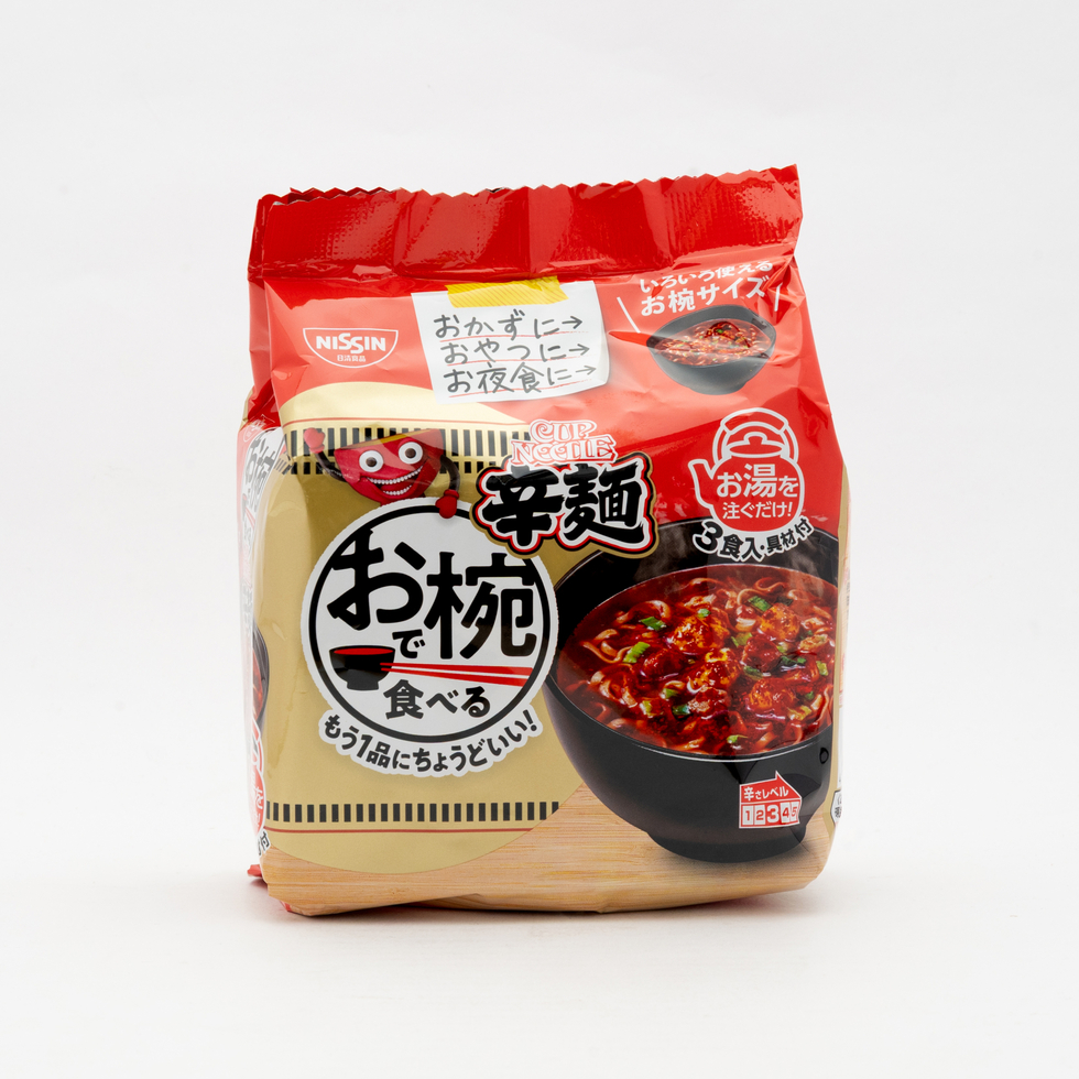 Nissin Bowl-Served Cup Noodles Spicy Noodles 3 Pack