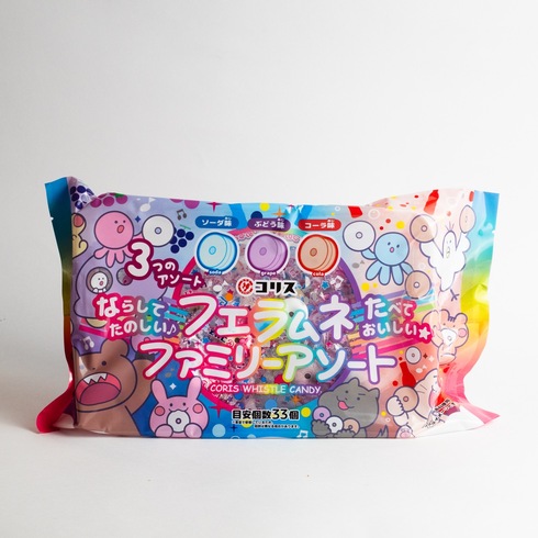 Coris Fue-Ramune Whistle Candy Family Assorted 90g