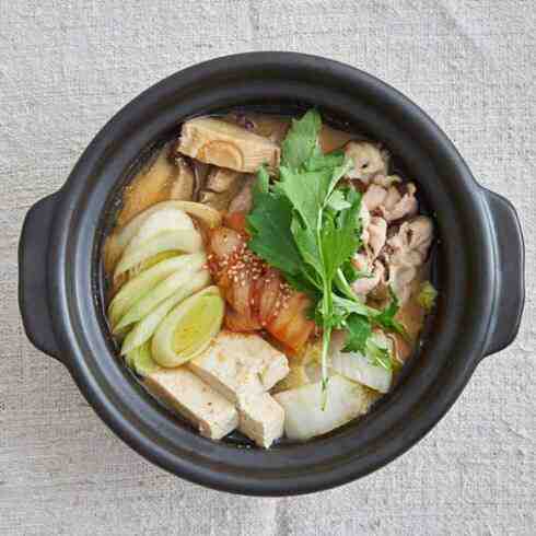 薄切り豚キムチ鍋セット（1人前、豆腐なし）